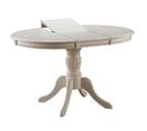 Table à Manger Blanche 106cm Extensible Blanche Avec Pied Central Ade - Blanc