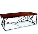 Table Basse Design Avec Plateau Couleur Noyer 120x60 Cm Milla