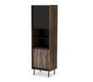 Vitrine Design Aspect Noyer Et Noir Mat Matty