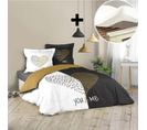 Pack Parure De Couette 220x240 Cm Miu + Drap Housse 140x190 Blanc