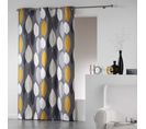 Rideau Tamisant En Coton 140 X 240 Cm Leafy Jaune