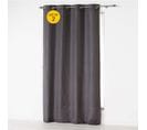 Lot De 2 Rideaux Uni 140x 260 Cm Absolu En Microfibre Anthracite