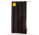 Lot De 2 Rideaux Uni 140x 260 Cm Absolu En Microfibre Noir