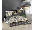 Pack Housse De Couette 220x240 Cm Karaba + Drap Housse 140x190 Gris