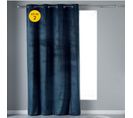 Lot De 2 Rideaux Tamisant 140 X 240 Cm Velours Doux Velvetine Bleu