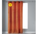 Lot De 2 Rideaux Tamisant 140 X 240 Cm Velours Doux Velvetine Orange