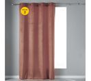 Lot De 2 Rideaux Tamisant 140 X 240 Cm Velours Doux Velvetine Rose