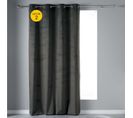 Lot De 2 Rideaux Tamisant 140 X 240 Cm Velours Doux Velvetine Anthracite