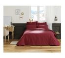 Housse De Couette Coton Luxe 57 Fils 260 X 240 Cm + 2 Taies 63x63 Agathe Bordeaux