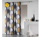 Lot De 2 Rideaux Tamisant En Coton 140 X 240 Cm Leafy Jaune