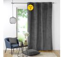 Lot De 2 Rideau à Oeillets 140 X 260 Cm Velours Côtelé Casual Anthracite