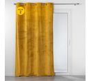 Lot De 2 Rideaux Occutant 140 X 240 Cm En Velours Relief Analia Ocre