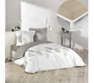 Pack Housse De Couette 220x240 Cm Goyave + Drap Housse 140x190x30 Beige