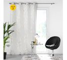 Lot De 2 Rideaux Occutlant 135 X 240 Cm Métallisé Elise Blanc/or