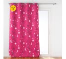 Lot De 2 Rideaux Occultant 140 X 260 Cm Moonlight Fuchsia