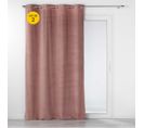 Lot De 2 Rideaux Tamisant à Oeillets 140 X 260 Cm Velours Relief Velouriane Rose