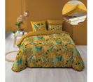 Pack Parure De Couette 220 X 240 Cm Tilda + Drap Housse (140) Curry