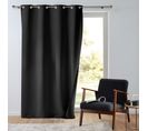 Rideau Tamisant 135 X 260 Cm Isolant Thermique Micropolar Noir