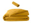 Pack Parure En Percale 78 Fils 240 X 220 Cm + Dh 140x190 Curry