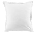 Lot De 2 Taies D'oreiller 100% Coton 57 Fils Taille 63 X 63 Cm Couleur Blanc