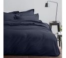 Housse De Couette 220x240 + 2 Taies D'oreiller 63x63 Cm Satin De Coton Indigo