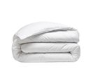 Housse De Couette 100% Percale De Coton Lavé 80 Fils Taille 220 X 240 Cm Couleur Blanc