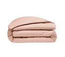 Housse De Couette 100% Percale De Coton Lavé 80 Fils Taille 240 X 260 Cm Couleur Rose