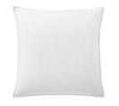 Taie D'oreiller 100% Percale De Coton Lavé 80 Fils Taille 65 X 65 Cm Couleur Blanc