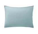 Taie D'oreiller 100% Percale De Coton Lavé 80 Fils Taille 50 X 70 Cm Couleur Bleu Lagon