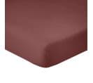 Drap Housse 90x190 +25 Cm Coton Rouge Tomette