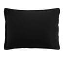 Taie D'oreiller 50x70 Cm Rectangle Satin De Coton Noir