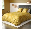 Housse De Couette 240x260 Cm + 2 Taies D'oreiller 63x63 Cm Coton Bio Victoria Ocre