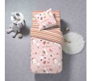 Housse De Couette 140x200 Cm + 1 Taie D'oreiller 63x63 Cm 100% Coton 57 Fils Licorne