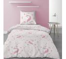 Housse De Couette 140x200 Cm + 1 Taie D'oreiller 100% Coton 57 Fils Rina