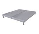 Sommier Déco Sr9 + Pieds - Gris Clair 2x80x200 - Lattes Bois Massif - H.13 Cm