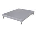 Sommier Déco Sr9 + Pieds - Gris Clair 140x190 - Lattes Bois - H.13 Cm - Made In France