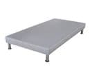 Sommier Déco Sr9 + Pieds - Gris Clair 90x190 - Lattes Bois - H.13 Cm - Made In France