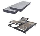 Ensemble Relaxation S50 + Matelas Latex Louxor - 5 Zones - 2x90x200 - Gris