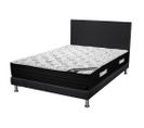 Matelas+sommier+tete Sr9 Deco 140x190 Black Mattress - H. 25 Cm - Soutien Équilibré