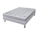 Matelas Mousse + Sommier Gris Clair 160x200 Maryland - Hauteur 20 Cm - Soutien Ferme