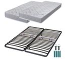 Matelas Mousse + Sommier Métal C223 160x200 Maryland - Hauteur 20 Cm - Soutien Ferme