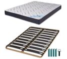 Matelas Mousse + Sommier Métal C310 160x200 Melior - Hauteur 20 Cm - Soutien Ferme