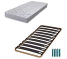 Matelas Mousse + Sommier Métal C310 90x190 Maryland - Hauteur 20 Cm - Soutien Ferme