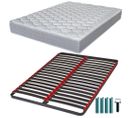 Matelas Mousse + Sommier Métal C39 140x190 Madere - Hauteur 24 Cm - Soutien Ferme