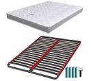 Matelas Mousse + Sommier Métal C39 140x190 Morgan - Hauteur 17 Cm - Soutien Ferme