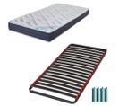 Matelas Mousse + Sommier Métal C39 80x190 Melior - Hauteur 20 Cm - Soutien Ferme