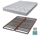 Matelas Mousse + Sommier Métal C39 160x200 Maryland - Hauteur 20 Cm - Soutien Ferme