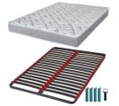 Matelas Mousse + Sommier Métal C39 140x200 Maryland - Hauteur 20 Cm - Soutien Ferme