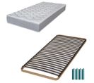 Matelas Mousse + Sommier Métal C224 90x190 Madere - Hauteur 24 Cm - Soutien Ferme