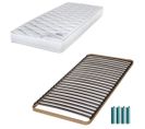 Matelas Mousse + Sommier Métal C224 90x190 Marly - Hauteur 15 Cm - Soutien Ferme